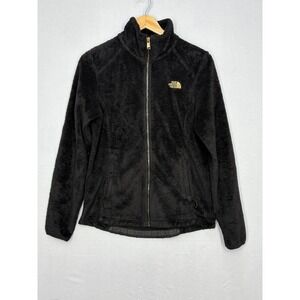 The North Face Osito Full-Zip Fleece Jacket Womens Black Logo Long Sleeve‎ Small